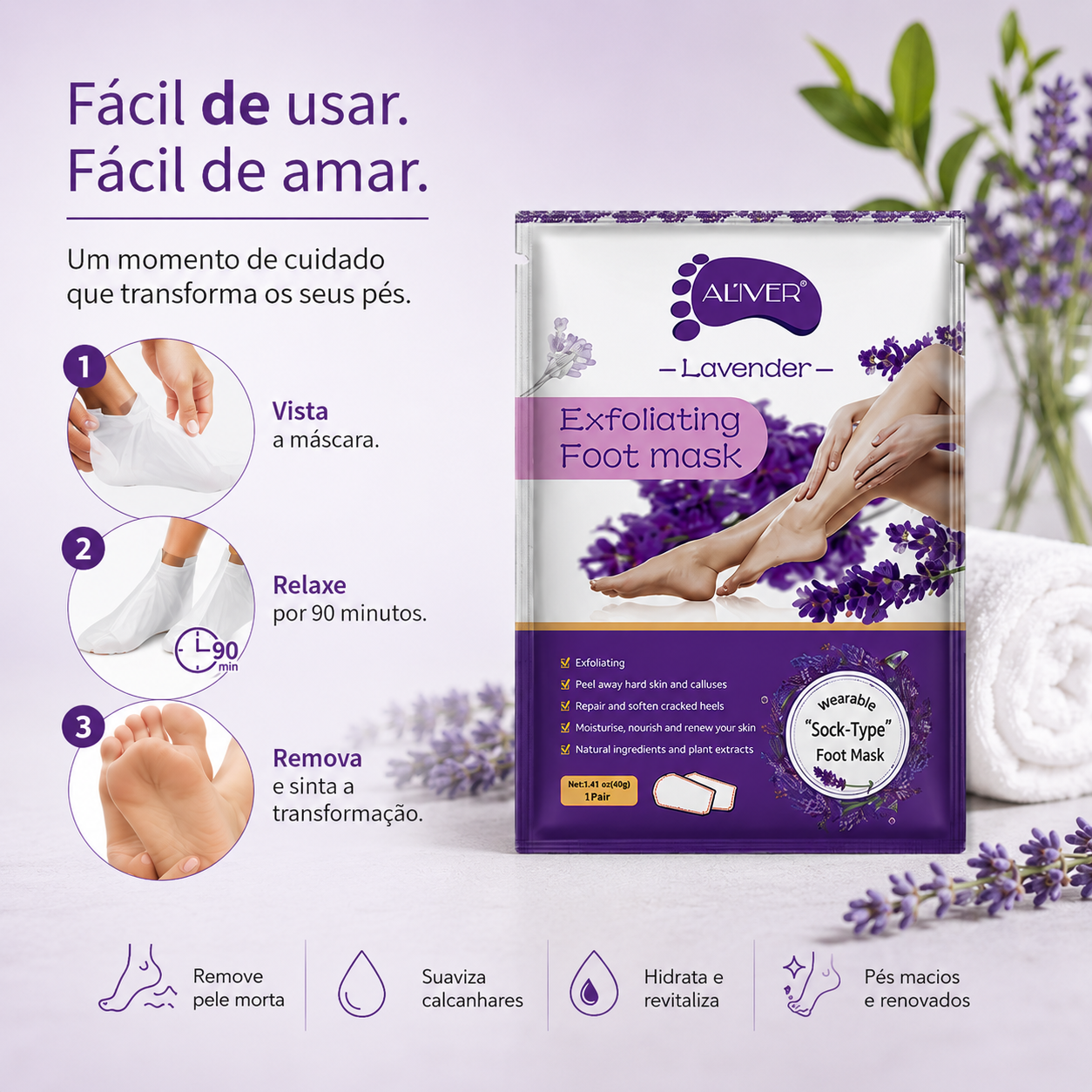 ALIVER - Pés suaves e renovados sem sair de casa.
